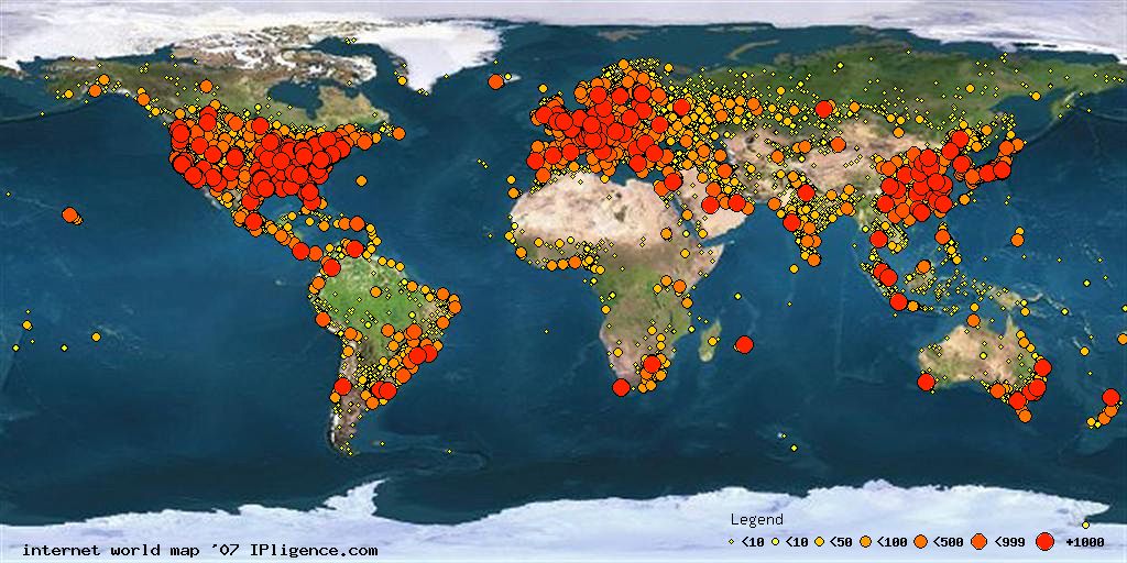 Mapa internet